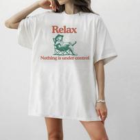 Streetwear Laisvalaikis Nieko Kontroliuoti Negaliu Memas Šuo Marškinėliai Moterims Unisex Medvilniniai Oversized Vasaros Laisvi Atsitiktiniai Viršutiniai Drabužiai Trumpomis Rankovėmis S