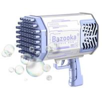 LED Bubble Gun 69 Outlets Bright Bazooka for Kids – Bubble Machine for Outdoor Games Purple and White