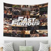 Fast And Furious Legends Tribute Tapestry Decoration Art Aesthetic Tapestries  Living Room Bedroom Home Wall Cloth Wall Hanging 74x94cm(29x37in)