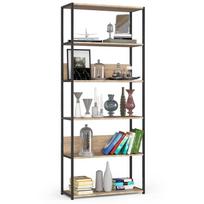 Pastatoma lentyna 80 cm, juoda/ąžuolo