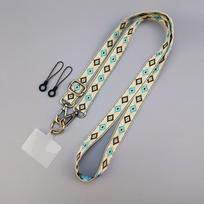 Retro Crossbody Cell Phone Lanyard Neckband Adjustable Telescopic Mobile Phone Lanyards Anti-Loss Strap Universal Card Gasket