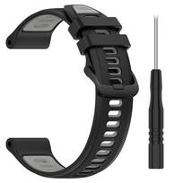Sport Silicone Strap for Garmin Forerunner 965 Band Wristband for Forerunner 955 Solar 945 LTE 935 745 Watchband Accessories juoda pilka spalva