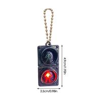 Traffic Lights Keychain Creative Car Key Ring Signal Light Pendant Key Holder Bag Charm Jewelry Accessories Gifts for Kids Adult