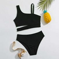 New simple multi-color baby girls swimsuit split swimsuit for girls and children 8 years old juoda