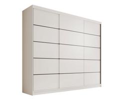 Spinta ADRK Andy, balta sp., 250 cm x 58 cm x 215 cm, su veidrodžiu