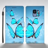 For Samsung Galaxy S9 Plus Case Leather Flip Wallet Case For Samsung S9 GalaxyS9+ Back Cover Printed Butterfly Cat Shell Funda Samsung S9 Plus