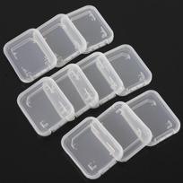 10PCs Transparent Standard SD SDHC Memory Card Case Holder Box Storage Boxes New Individual Memory Card Clear Plastic Case
