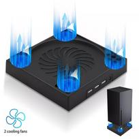 Aušinimo ventiliatorius Xbox Series X su 3 USB prievadais Xbox Series X išorinis aušintuvas Turbo temperatūros reguliavimo ventiliatorius Konsolės stovas juoda