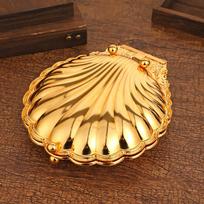 Creative Shell Shape Candy Box, Gold Openwork Zinc Alloy Fruit Bowl, Light Luxury Retro Home Decor Serving Dish