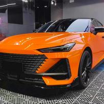 Automobilio plėvelė Blizgi Oranžinė PET Automobilio Lipdukas Vinilinė Plėvelė Auto Decalas Be Burbuliukų Automobilio Aksesuarai Išorės Interjero Dekoracija 10x152cm