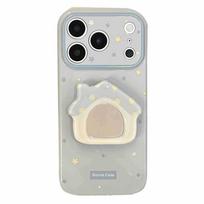 Blue Mirror-Finish Stand Phone Case for iPhone 16, iPhone 17, and iPhone 17 Pro Max iPhone 11 white