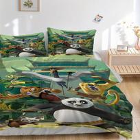 3 vnt. Kung Fu Panda patalynės komplektas: Puikiai tinka miegamajam ar svečių kambariui. Minkštas ir patogus, be šerdies yy251031063 135x200cm