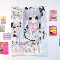 Kawaii Maid Anime Tapestry Cute Cat Paw Print Polyester Wall Hanging for Bedroom Soft Pink Aesthetic and Otaku Themed Home Dec 74x94cm(29x37in)
