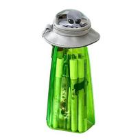 Pencil Case UFO Alien Shape Large Capacity Transparent Double-Layer Stationery Organizer School Supplies žalia