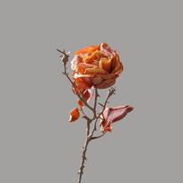 Retro Artificial Rose Branch Plastic Luxury Fake Flowers Handmade Lifelike Simulation Rose Flower Birthday Decor oranžinė