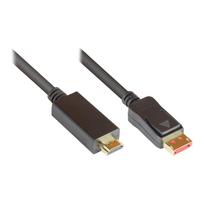 Anschlusskabel DisplayPort 1.4 an HDMI 2.0, 4K @60Hz, vergoldete Kontakte, OFC, schwarz, 10m, Good Connections® (DP14-HDMI10)