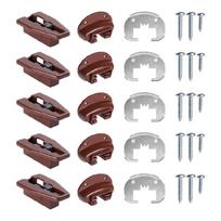 5pcs Drawer Slides with Metal Backing & Screws Drawer Track Guides and Glides Drawer Repair Parts for Dresser Enduring 1