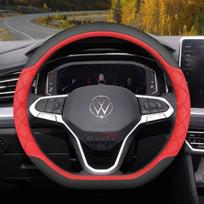 Odinis automobilio vairo užvalkalas, skirtas Volkswagen Atlas Tiguan Polo Tayron T Roc Cross Taos 2022 2023 2024 2025 2026 Priedai raudona