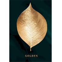 HUACAN 3D deimantinis piešimas auksiniais lapais, viso gręžimo siuvinėjimo kryželiu rinkinys deimantinės mozaikos augalo kraštovaizdžio dekoras namams Full Square 20*30 cm