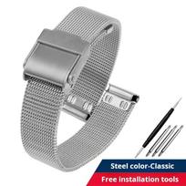 Casio Retro mažo auksinio laikrodžio dirželis a159w LA670 La680 La690 A158/A159/A168/169 Kvėpuojantis Milano tinklelio dirželis Vyriškas moteriškas laikrodžio dirželis 13mm LA-670 sidabras
