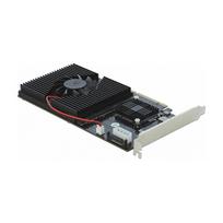 PCI Express x8 / x16 Karte zu 4 x intern NVMe M.2 Key M