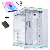Lian Li O11 Dynamic EVO RGB PC-Gehäuse Bundle, Midi-Tower, ARGB, Tempered Glass + 3x UNI FAN SL-INF Reverse Blade Lüfter - weiß