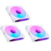 Lian Li UNI FAN SL-INF 120 ARGB Reverse Blade PWM Lüfter, 3er Single Lüfter Pack (Ohne Controller) - 120mm, weiß