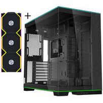 Lian Li O11D EVO RGB, Tempered Glass - schwarz + UNI FAN SL Wireless ARGB PWM Lüfter, 3er-Pack inkl. Controller - 120mm