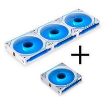Lian Li UNI FAN SL-INF 120 ARGB PWM Lüfter, 3er Pack inkl. Controller - 120mm, weiß + 1x UNI FAN SL-INF 120 ARGB PWM Lüfter - 120mm