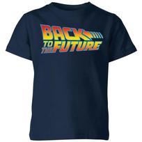 Back To The Future Classic Logo Kids' T-Shirt - Navy - 3-4 Years 100