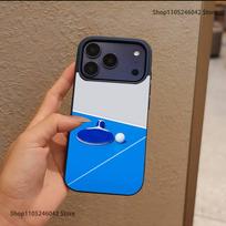 Table Tennis Racket Ping Pong Magnetic Wireless Charging Black Phone Case For iPhone 17,16,15,14,13,12,11Pro,Max,Plus,Mini,SE4,E iPhone12