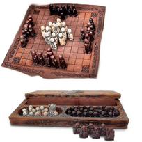 Hnefatafl stalo žaidimas, Vikingų šachmatų rinkinys, Medinis šachmatų rinkinys, Kelioninis rinkinys su medine dėžute suaugusiems/vaikams