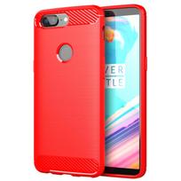 Silikoninis dėklas Oneplus 5T 5 atsparus smūgiams prigludęs anglies pluošto minkšto silikono apsauginis dangtelis Oneplus 5 dėklui paprastas 6.01 dangtelis For Oneplus 5T
