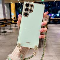 Strap Case For Xiaomi 17 Pro Max 15T 14T Redmi 15 15C Note 14 14S 14C 13 Plating Metal PU Leather Chain  Crossbody Lanyard Cover Mi 15T&Case & Strap
