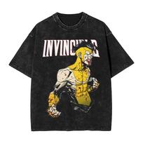Invincible Cartoon Comic Mark Grayson Shirt Harajuku Style for Men Women Pure Cotton T-Shirts Tee Clothing Men Clothing S