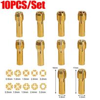 0,5 mm–3,2 mm Mini griebtuvas Collet antgalių rinkinys Vario elektrinio šlifavimo staklių tvirtinimo adapteris Griebtuvo galvutės Kotas Rotacinis įrankis Adapteris 1Set(10pcs)