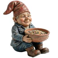 Dwarf Labor Garden Art Outdoor Bird Feeder Courtyard Balcony Garden European Resin Handicrafts One Size mėlyna