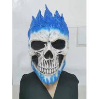 New Halloween Ghost Rider Mask, Horror Ghost Full-Face Mask, Skull Latex Headgear mėlyna