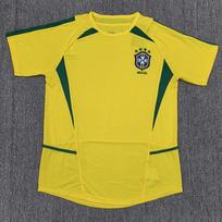 Retro Brazilijos namų trumpomis rankovėmis futbolo marškinėliai (Dydžiai S-2XL) XXL geltona