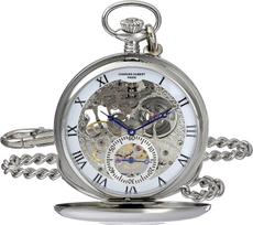 Pocket Mechanical Model CHARLES-HUBERT Watch, Hand-Winding, Skeleton, 3972-W sidabras
