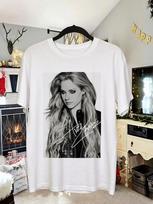 Neutral Black Tshirt with Avril Lavigne Signature Pattern Suitable for Both Unisex Women Suitable for All Sea Sons Unisexs Tshirts S