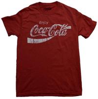 Coca-Cola Vyriški Mėgaukitės Coca-Cola Dėvėto Atspaudo Coke Marškinėliai Nauji S M