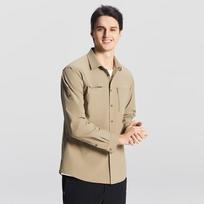 Himalaya Men's Casual Long Sleeve Shirt AMSPCY111 XL šviesios chaki spalvos