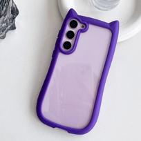 Mielos katės ausytės, permatomas dėklas, skirtas Samsung Galaxy S26 Ultra S25 S24 S23, saldainių spalvos, minkštas silikoninis buferis, skaidrus smūgiams atsparus dėklas For Sumsung S23