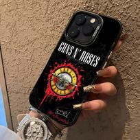 Band G-Guns N Roses Phone Case For 17 Pro Max IPhone 16 Pro Max 15 14 Plus 12 13 X XS Max 11 Colorful Silver Cover iPhone 11 Pro