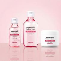SNP PREP Peptaronic drėkinamoji odos priežiūros 3 priemonių rinkinys (Tonikas 320ml + Serumas 220ml + Kremas 55ml)