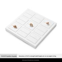 Light Luxury Jewelry Display Stand High-End Leather Ring Necklace Earring Display Tray for Boutique