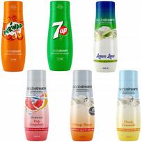 6 SodaStream koncentratų rinkinys Mirinda + 7UP + Citrina-Žalioji citrina + Greipfrutas + Apelsinas-Mėlynė + Citrinada