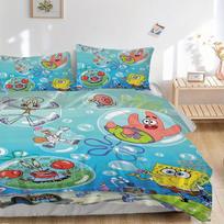Kempiniukas Plačiakojis Burbuliukų Patalynės Komplektas - 3 Dalių Antklodės Užvalkalas Dovana Miegamajam, Be UžpildoB116 135x200cm