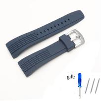 26mm Seiko laikrodžiui su VELATURA serijos silikoniniu apyranke SRH006 SPC007 juodi vyriški aksesuarai 26mm